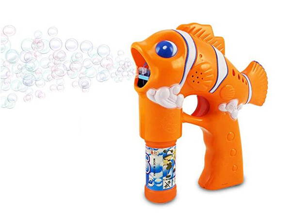 Fish bubble gun toy with four light and music - Focusgood