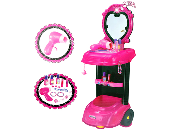 Pink Antique Vanity Dresser With Mirror Focusgood