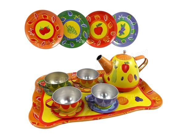 metal tea set toy