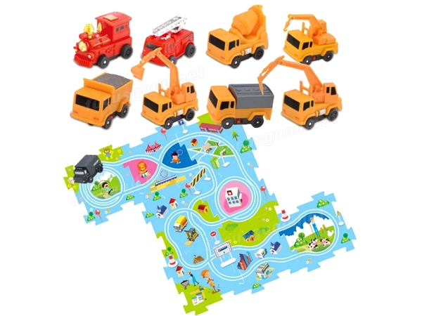 Details about   Pink Car Puzzle Track Play Set Battery Operated Vehicle Interchangeable Tracks 