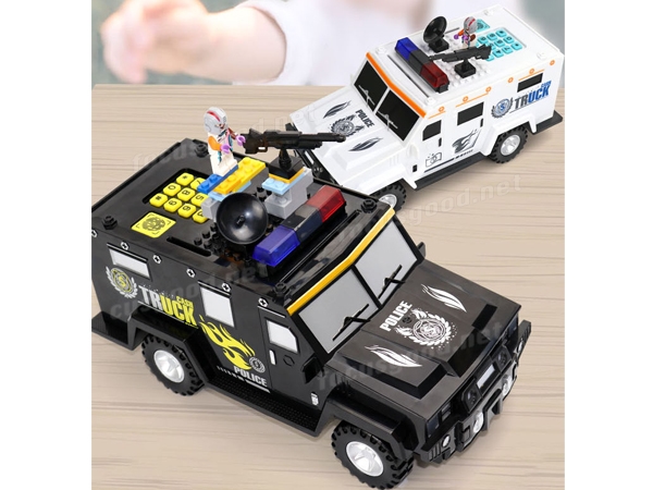 Building Block Cash Truck Toy - Focusgood